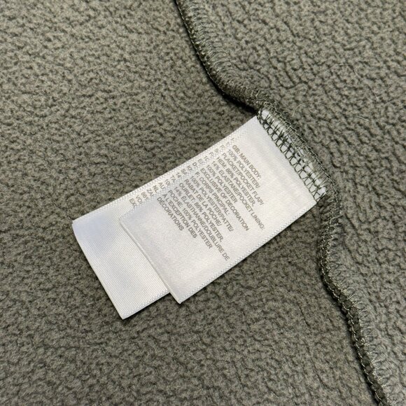 The North Face Deep Pile Fleece Jacket Mens Small Green Snap - Picture 7 of 9